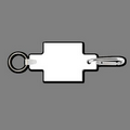 Key Clip W/ Key Ring & 1 1/8"Square Key Tag